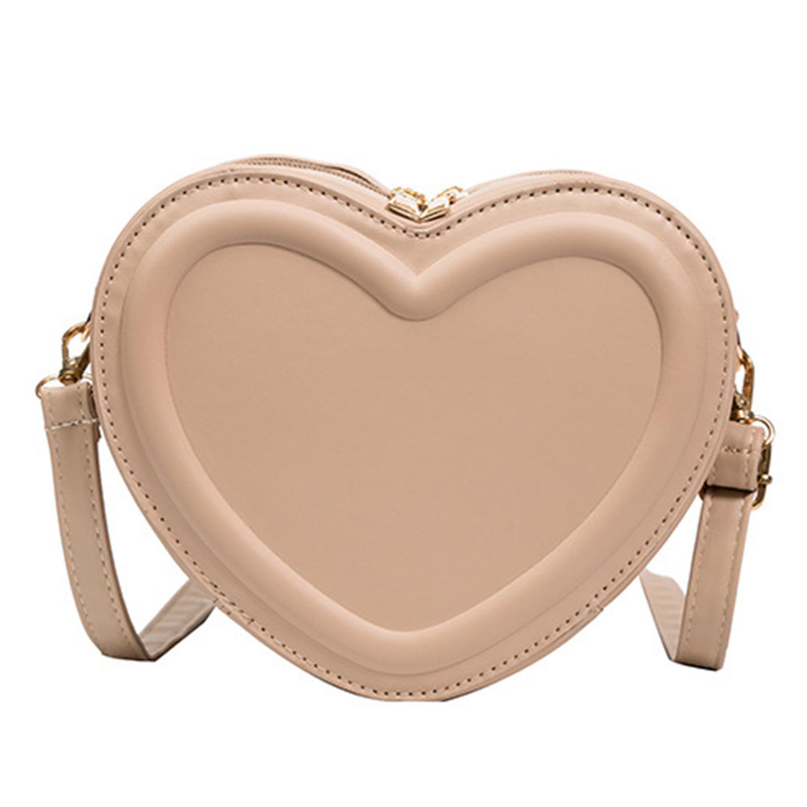 

Мини-сумка через плечо в форме сердца для женщин, симпатичная сумка-мессенджер, кошелек для мелочи, маленькая сумочка из искусственной кожи, сумка на плечо хаки