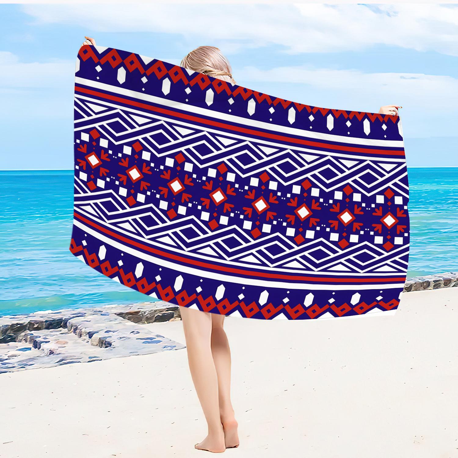 

Mandala Print Beach Towel for Adults, Quick-Dry Sports Towel, Sandproof Yoga Gym & Pool Surfing Bath Sheet, Style 2 W30*H60(CM)