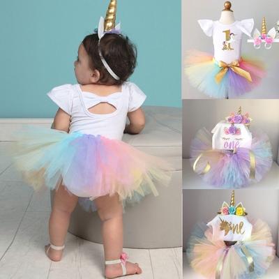 baby 1st birthday unicorn outfit