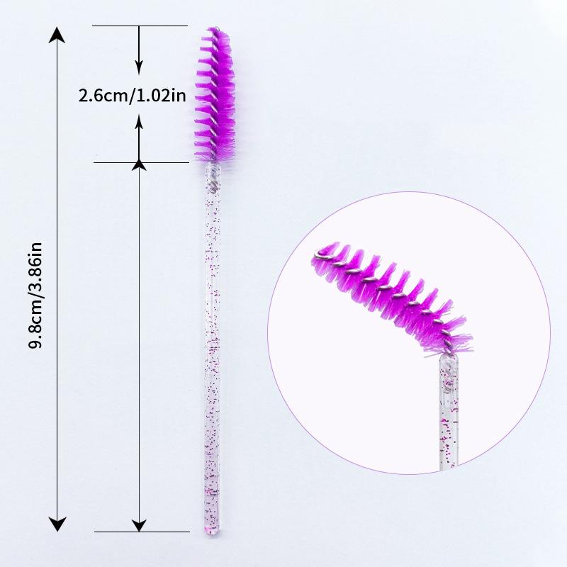 Disposable Crystal Eyelashes Brush Comb 50/100Pcs Eye Lashes Extension Mascara Wands Makeup Professional Makeup Beauty Tool