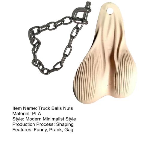 Hanging Truck Balls Nuts, Funny Trailer Hitch Decoration with Chain, Prank Automotive Vehicle Exterior Accessory, Gag Gifts for Boyfriend Husband