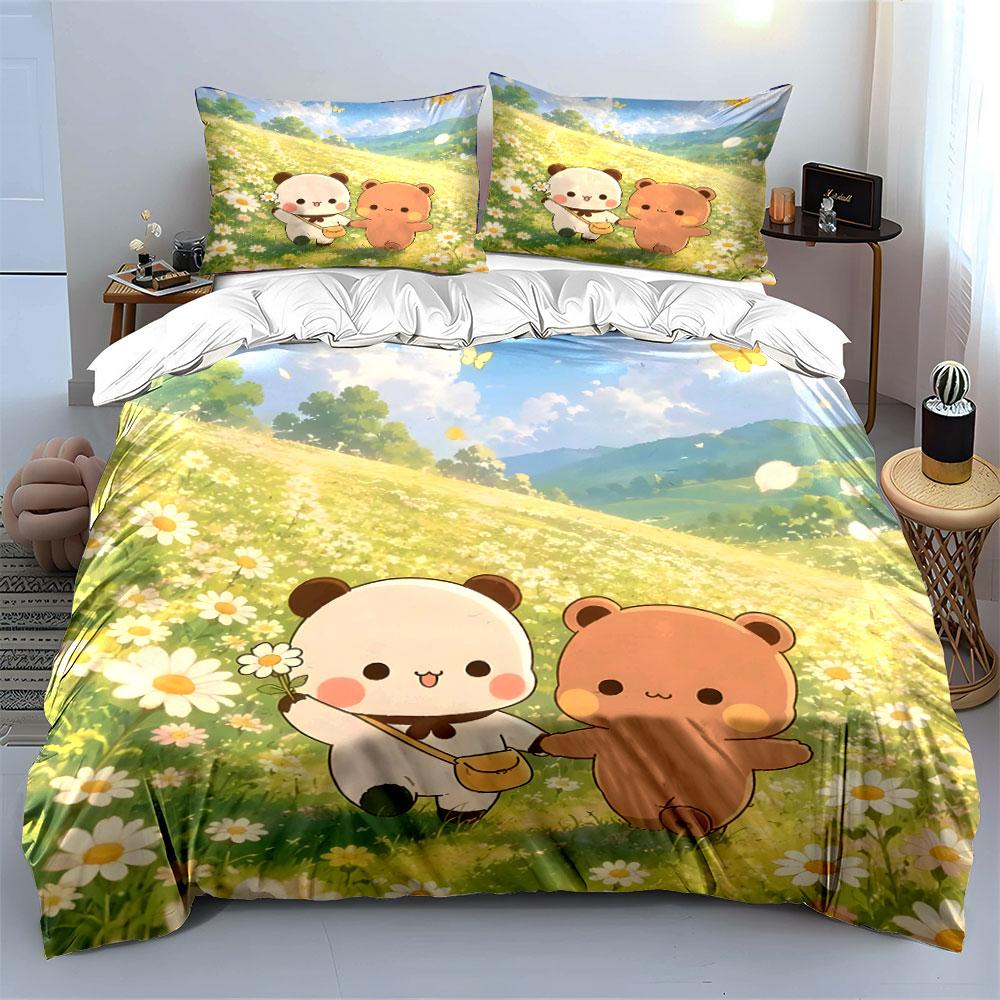 Charming cuddly bear meadow! Bedding sets Duvet covers Pillowcases(1* Duvet Cover 2* Pillowcases without duvet insert)