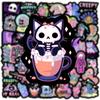 10/50pcs kawaii halloween stickers Purple Skull gothic graffiti Stickers for DIY Luggage Laptop Motorcycle Sticker