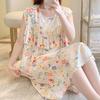 Anti-bumping vest, nightdress for female summer high school students, cotton and silk pajamas, new loungewear, little girls sleeveless cotton and silk