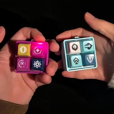 1/2 ks 4klávesová hračka Fidget Keyboard, hračka pro úlevu od stresu a úzkosti, prstový kliker, klíčenka se zvukem, LED světlem, přenosná dekompresní tlačítko, senzorická
