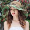 Wide Brim Bucket Hats Folding Straw Hat Fashion Beach Hat  Women