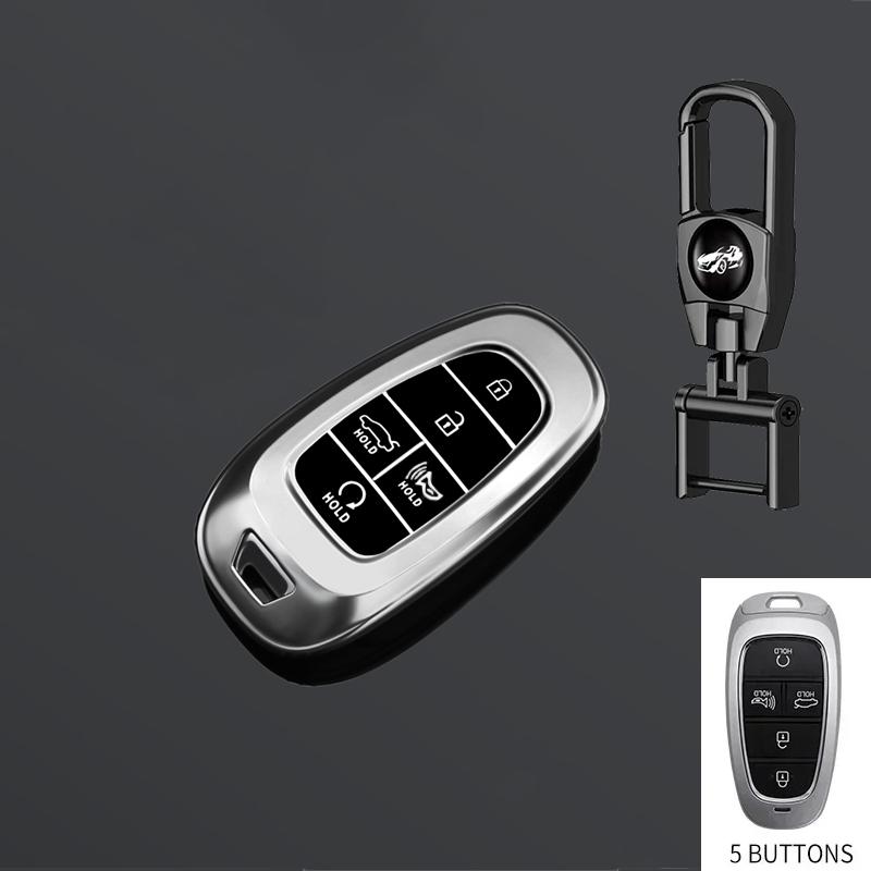 5 Button Tpu Car Key Case Cover For Hyundai Sonata Sel Ev 6 Ev 8 Ioniq 5 Nexo Tucson Sonata  Grandeur  Sonata Limited