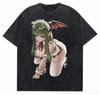 Morrigan Aensland Washed T-shirt 2026 New Model Personality Clothes Shirt Vintage Loose Year Round Clothing Short Classic Soft