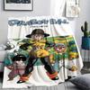 Dragon Ball Character Print Flannel Blanket High Quality Comfortable for All Seasons Home Decor Warmth and Comfort Perfect for Christmas Gifts