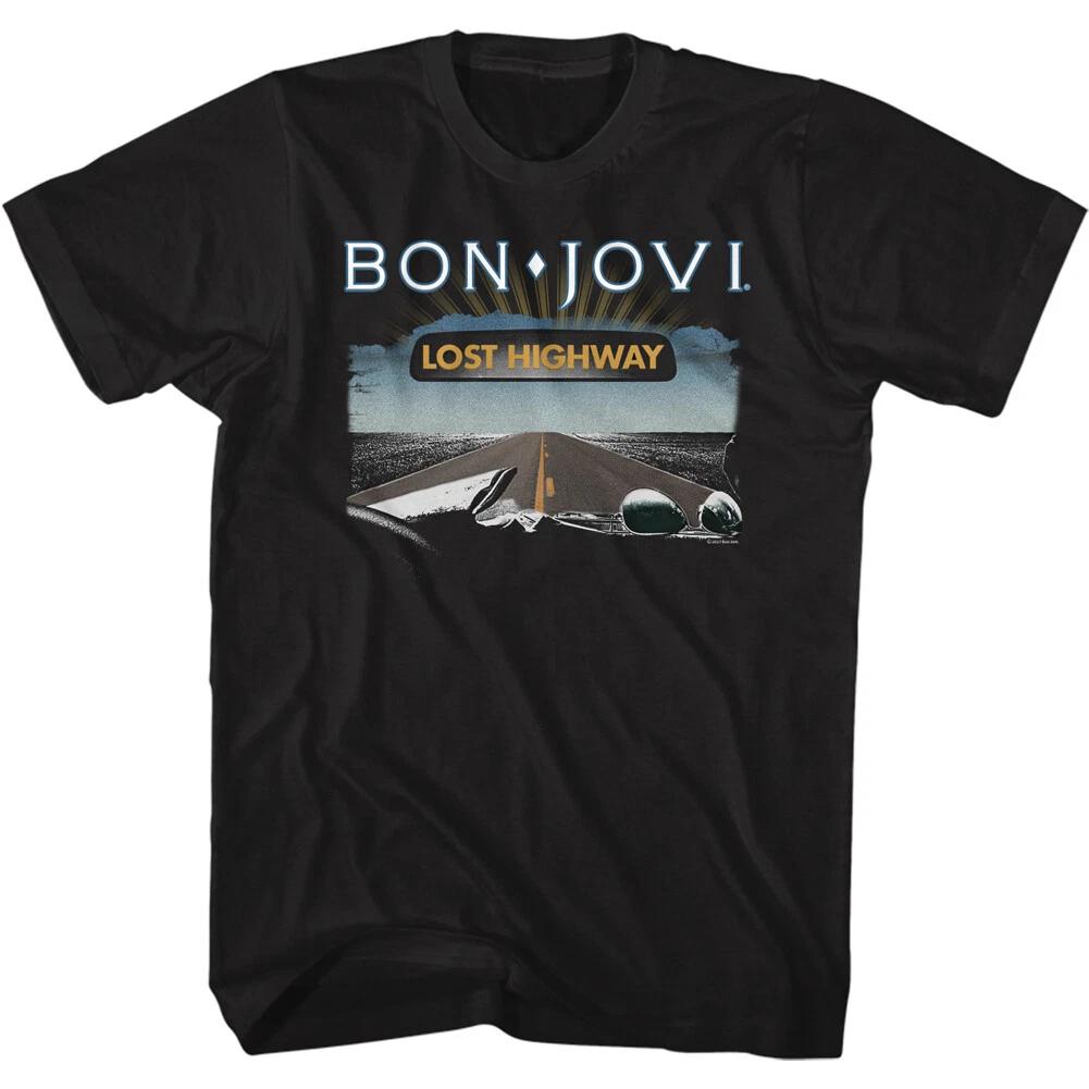 Bon Jovi Lost Highway Album Cover 2007 Men s T Shirt Rock Music Merch M