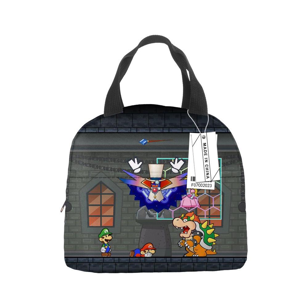 Mario Portable Bento Bag Lunch Box Bag Student Children'S Meal Bag Lunch Box Bag Bento Bag Aluminum Foil Lunch Bag Thermal Insulation