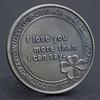 I Love You Confession Coin: Four-Leaf Clover Silver Coin Toy for Treasure Hunt & Gift