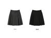 Miu-Style High-Waisted Pleated A-Line Mid-Length Wool Blend Skirt - Women's Versatile Solid Color Slimming Design