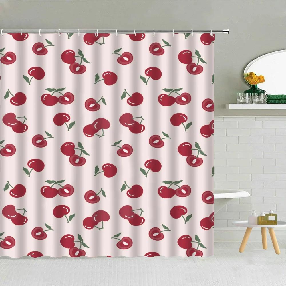 Malé třešňové věci pro koupelnový doplňkový set Skládací zástěna Koupelnový závěs Sprchové závěsy Ložnice Domy Pokoje Domov
