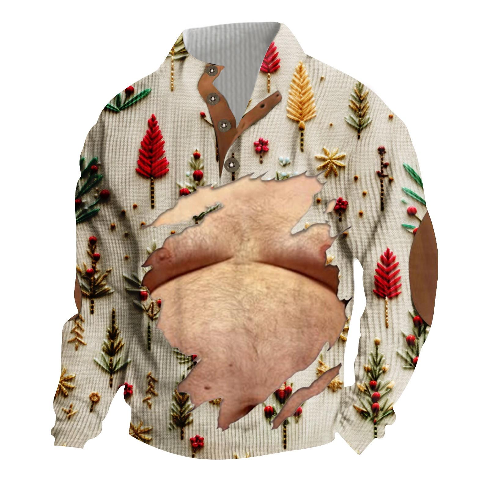 

Трикотажный принт спагетти рождественский необычный мужской свитшот с воротником-стойкой и карманом для активного отдыха с пряжкой S красный