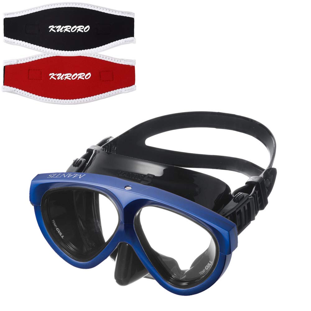 

GULL Mask Mantis5 Mantis5 Black Silicone Meta Midnight Blue x KURORO Mask Strap Cover (Black/Red)
