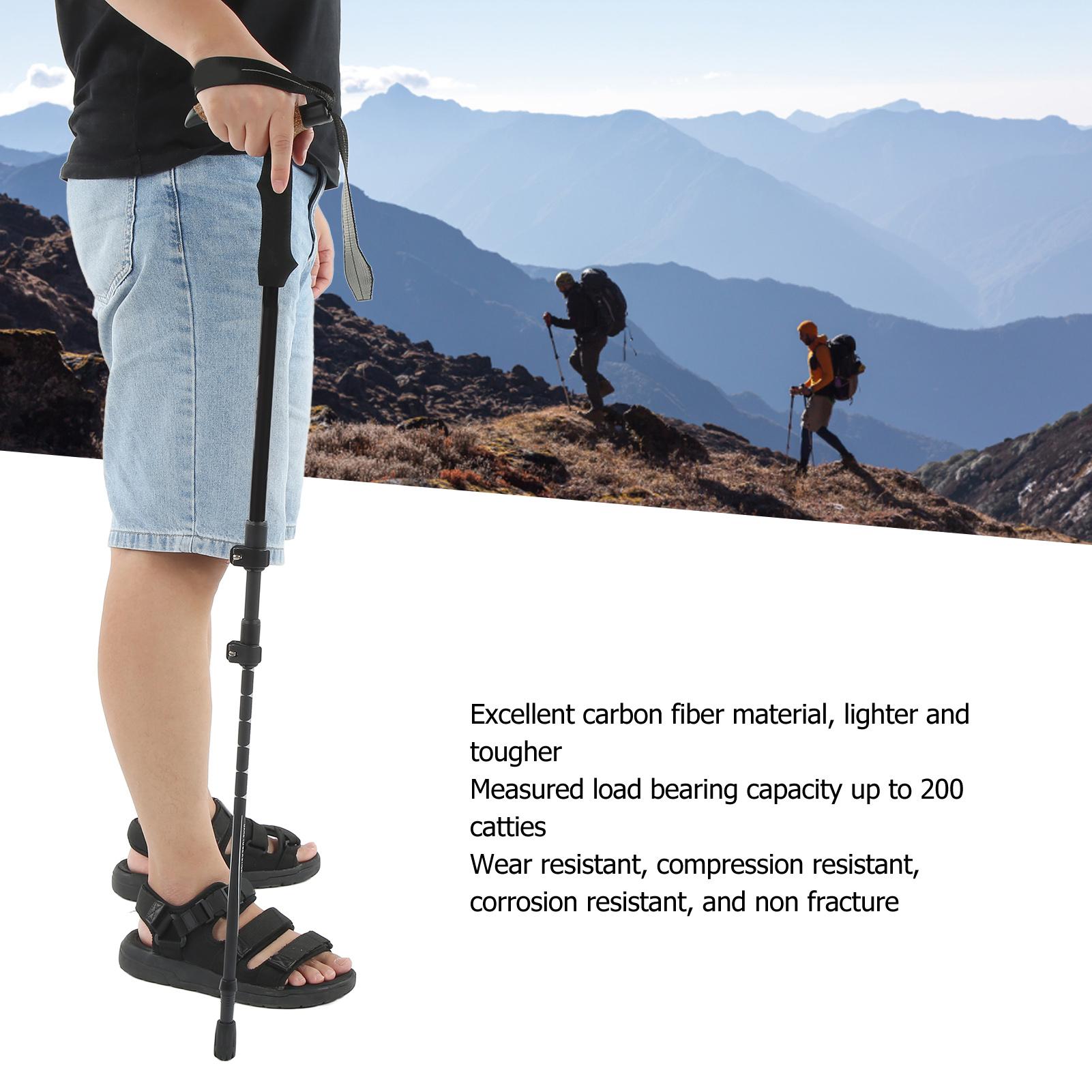 Hiker Hiking Pole   Telescopic Outdoor Walking Stick Elderly Non Slip Sport Equipment