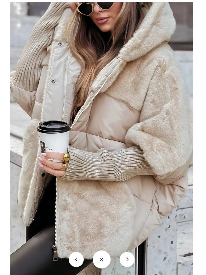 2024 European & American Trendy Patchwork Down Cotton Jacket for Women - Loose Fit, Autumn & Winter Collection