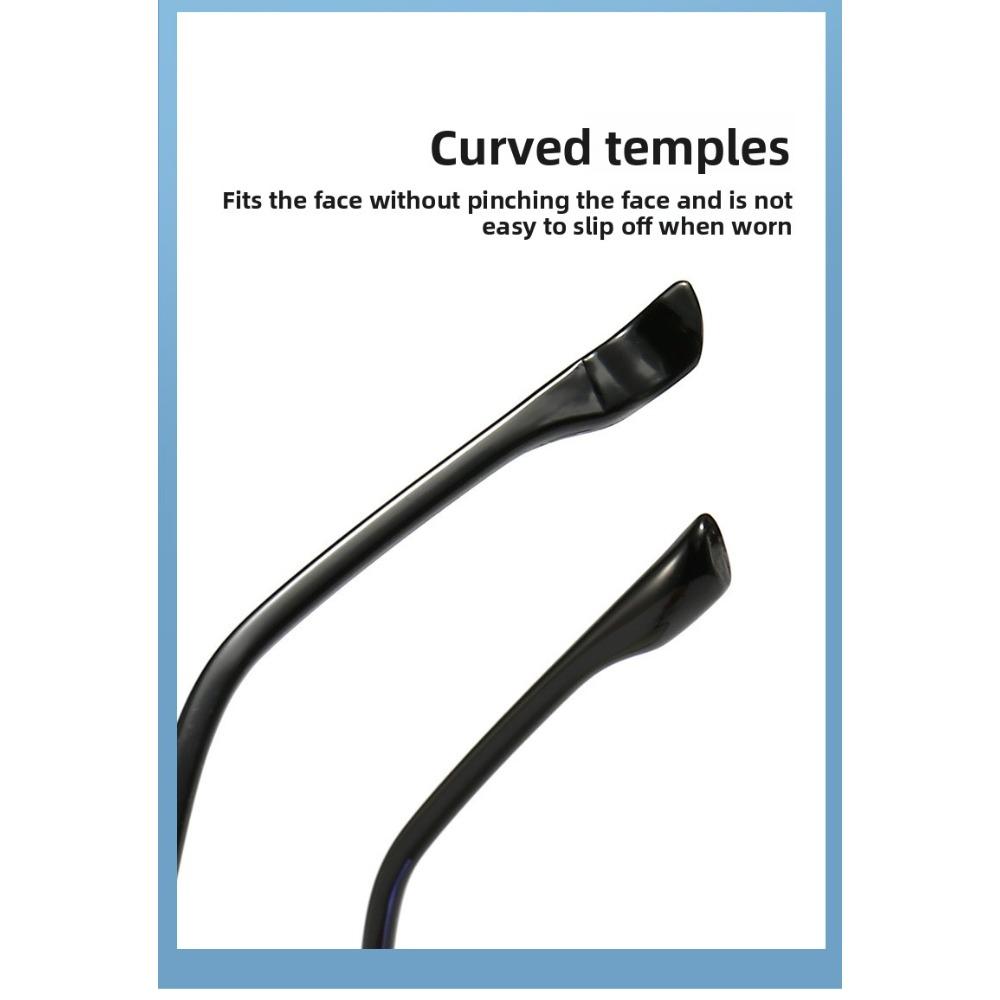 Women Stylish Large Frame Reading Glasses Men's Business Transparent Frame Blue Light Blacking Presbyopic Glasses Lady's Trendy Decoration Eyewear