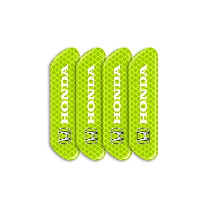 

2025 Горячие 4 наклейки на зеркало заднего вида с предупреждающими светоотражающими знаками безопасности Для Honda Accord Odyssey Civic CRV Envix City Jade HRV зелёный