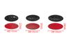 Conmtg1 1pcs Old Kia ABS Integrated 13cm 12.9cm 11.5cm Car Front Logo Rear Bumper Tail Door Trunk Sticker Car Emblem Styling Accessories