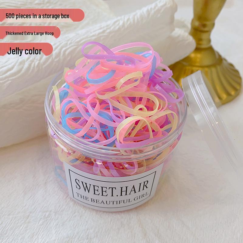 Children's Extra Thick Black Elastic Hair Ties - No Damage, High Elasticity