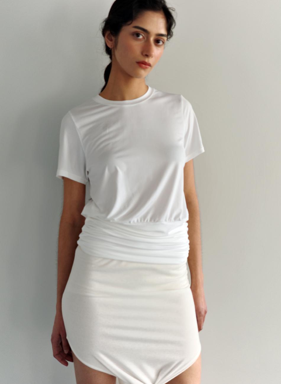 Di Pablo Shirring White Top