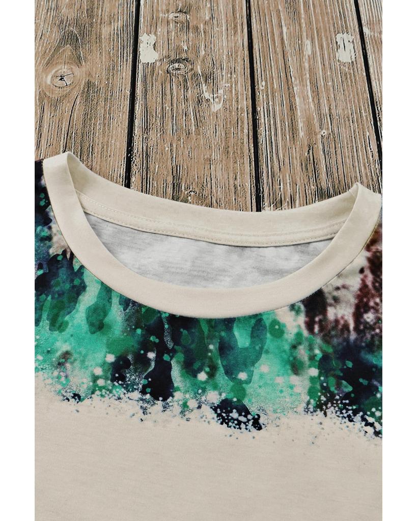 Azura Exchange T-Shirt mit Leopardenmuster und Grafik