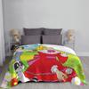 Candy Candy Cartoons Flannel Throw Blanket Cute Anime Blanket for Bed Office Warm Bedding Throws