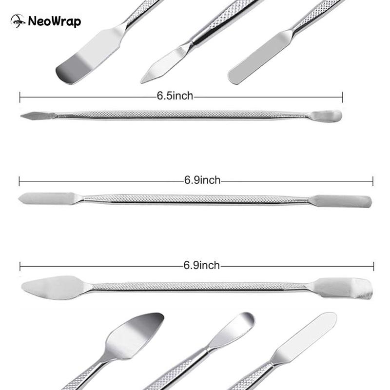 Car Accessories Vinyl Film Micro Stick Squeegee Curves Slot Edge Detailing Scraper Wrapping Tool Window Tint Kit Metal Spudger