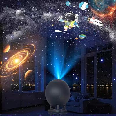 Galakseprojektor, Stjerneprojektorer med 12 Romfilmer for Soverom Planetarium Nattlys Tak Nebula Stue Spillrom Dekorasjon