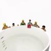 8Pieces Funny Cartoon Cup Edges Figurines Dolls Set PVC Glass Markers Hanging Ornaments for Beverages Identification