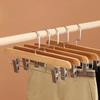 Rutschfeste Massivholz Kleiderbügel für Herren Rutschfest Luxus Hosen Kleiderständer für zum Aufhängen von Kleidern Röcken mit Haken