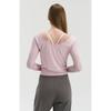 Huit Women S croSS Front twiSt Long Sleeve Tee Htwtl6i06t