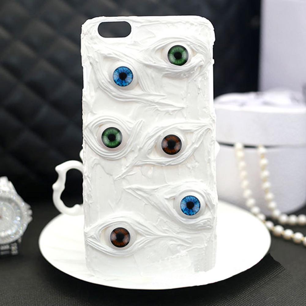 1 Paar 20mm Realistische Halbrunde Hohlrückige Falsche Augen Augäpfel DIY Halloween Requisite Horror Maske Puppe Bär Tiere Puppenzubehör