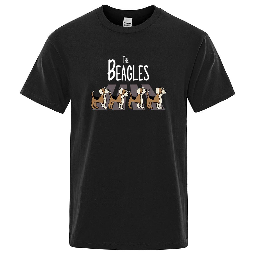 The Beagles Mens T Shirt Casual Cotton Tee Clothing Creativity Summer Brand Loose Cotton Eco-Friendly Short Sleeve Men Tshirt