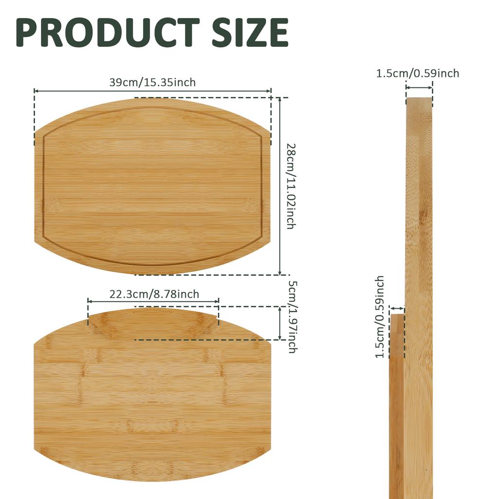 Kitchen Cutting Board Wooden Corner Chopping Board Space Saving Non-Slip Corner Counter Chopping Boards for Kitchen Accessories