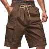 Fashion Men's Work Trousers Summer Men's Bamboo Linen Beach Casual Shorts