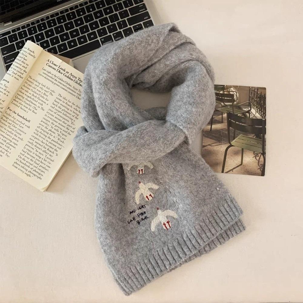Warm Knitted Scarf Thickened Neck Scarf Fashion Winter Scarf Girls