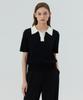 MIND BRIDGE WOMEN [On][W] Cable Collar Contrast Knit - 3 Colors