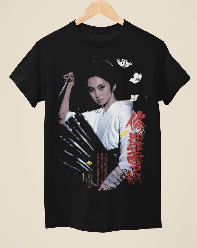 Lady Snowblood - Japanese Movie Poster Inspired Unisex Black T-Shirt Unisex T-Shirt L