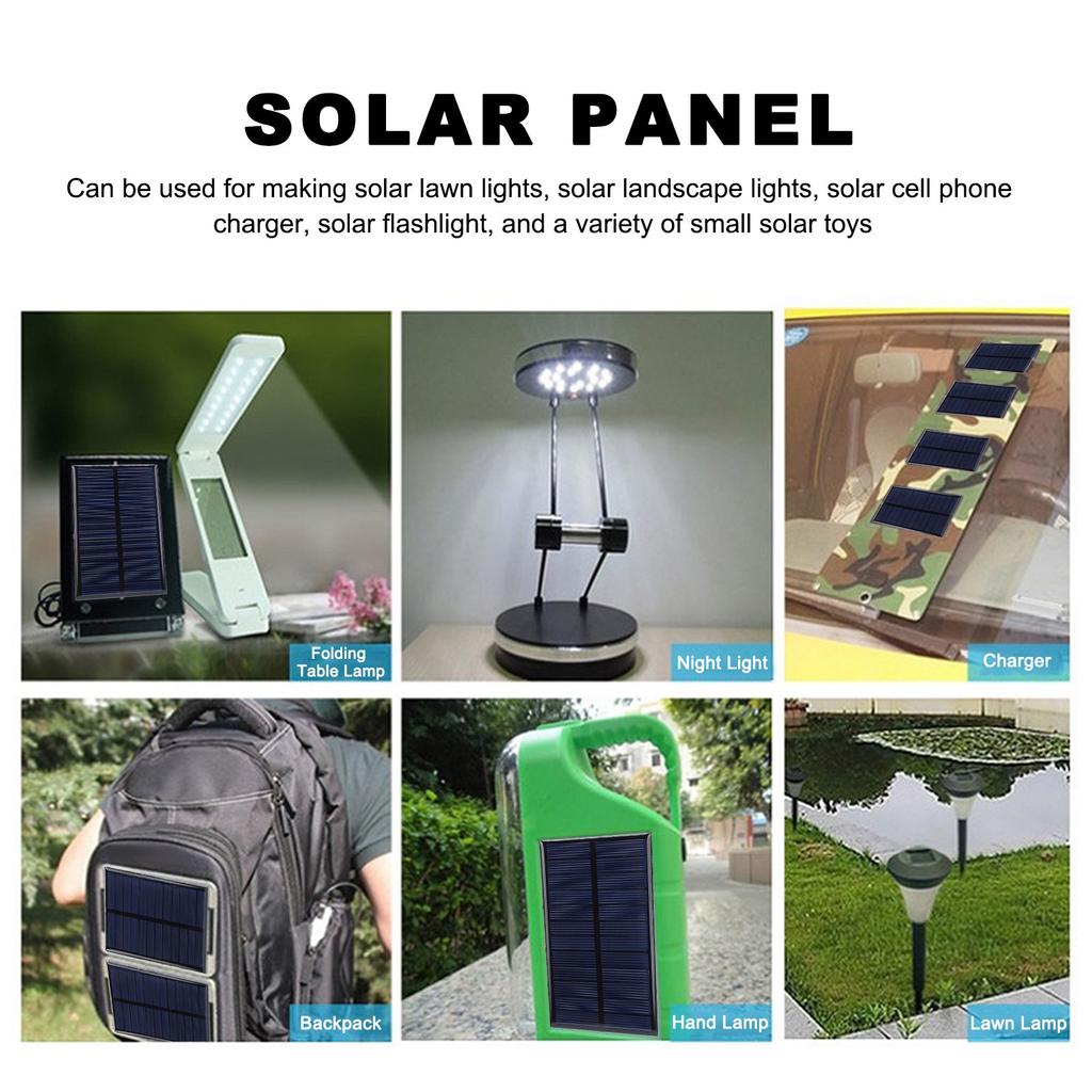 Solar Panel Solar Panel DC 6V 1W Solar Panel Cell Power Module Polycrystalline Silicon Solar Panel with 30cm Cable