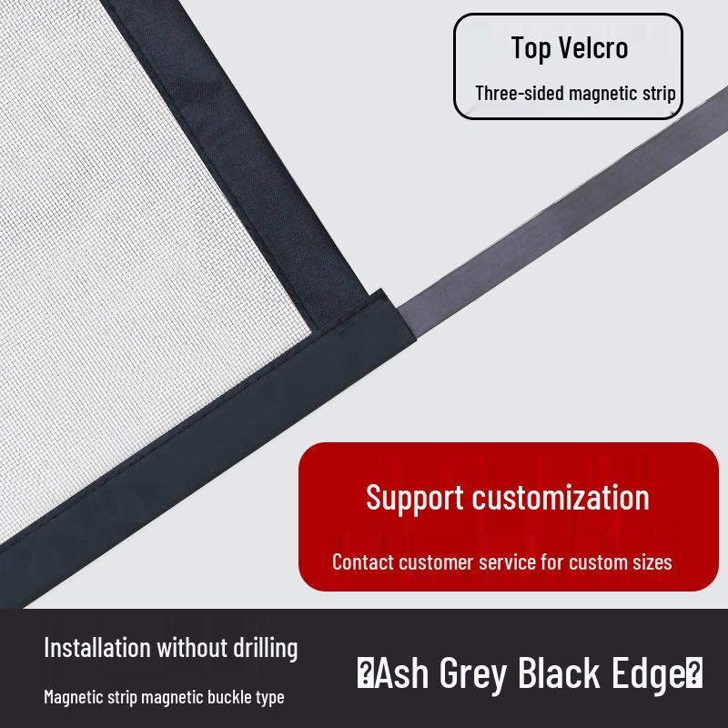 Mosquito Net Screen: Anti-Cat, No Drill, Easy Install, Velcro Attachment, Bedroom Model.