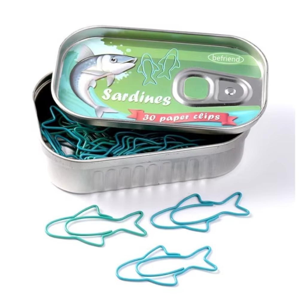 

Fish Design Paper Clips Plastic Coated Metal Material Sardine Shapes Clips Educational Paper Pin Bookmark Clips School Supplies