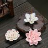 Ceramic Lotus Incense Burner Flower Design Aromatherapy Stand Incense Censer  Table Decor