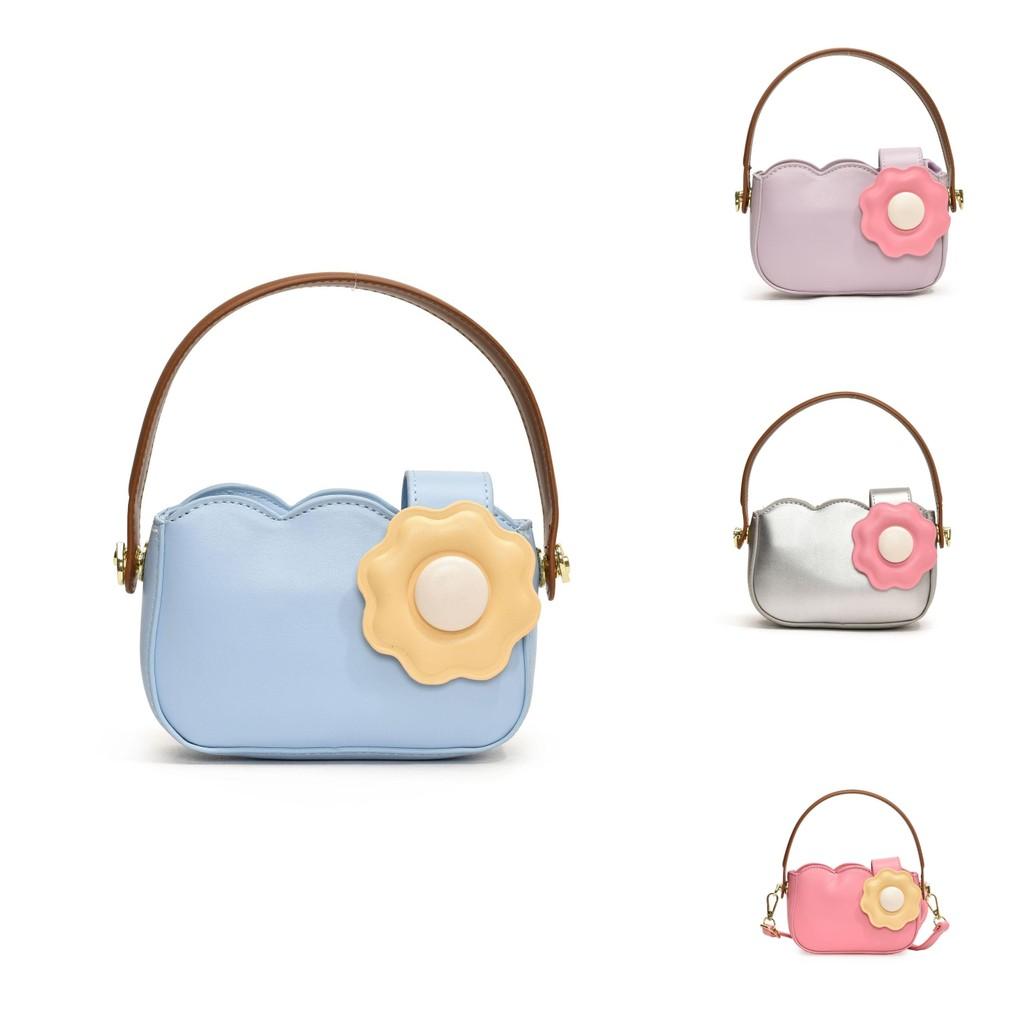 Adorable Mini Floral Crossbody Bag For Kids With Breathable Design In Pink And Purple