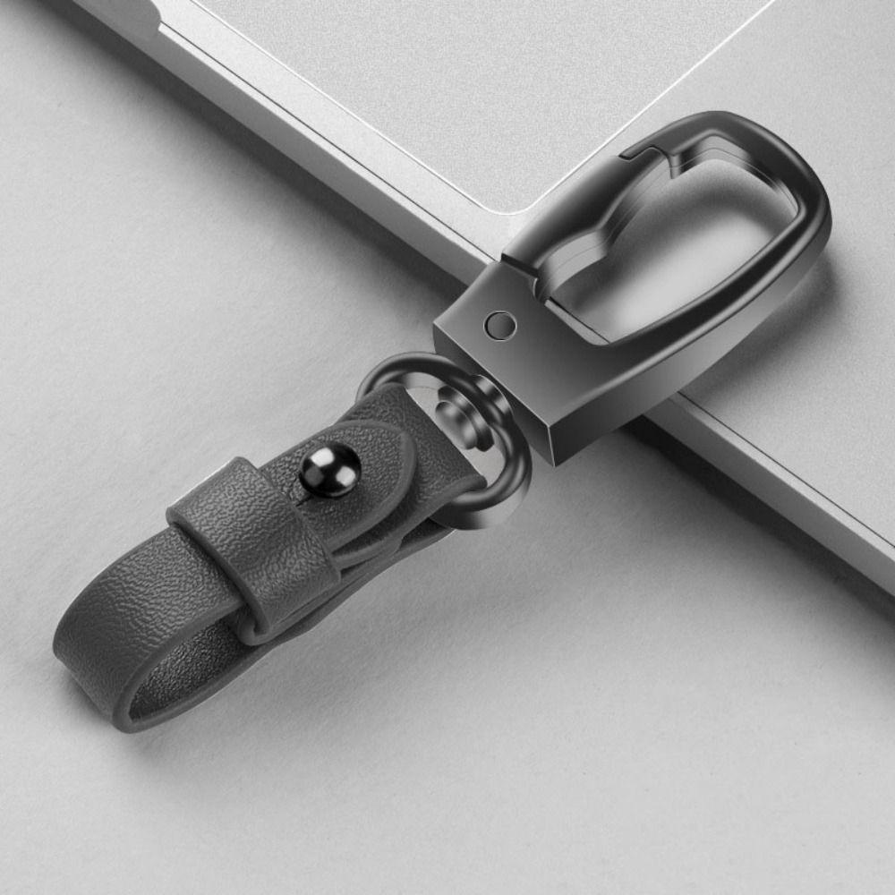 Waist Hanging Car Key Chain Cowhide Leather Waist Belt Buckle Creative Small Key Rings  Gift