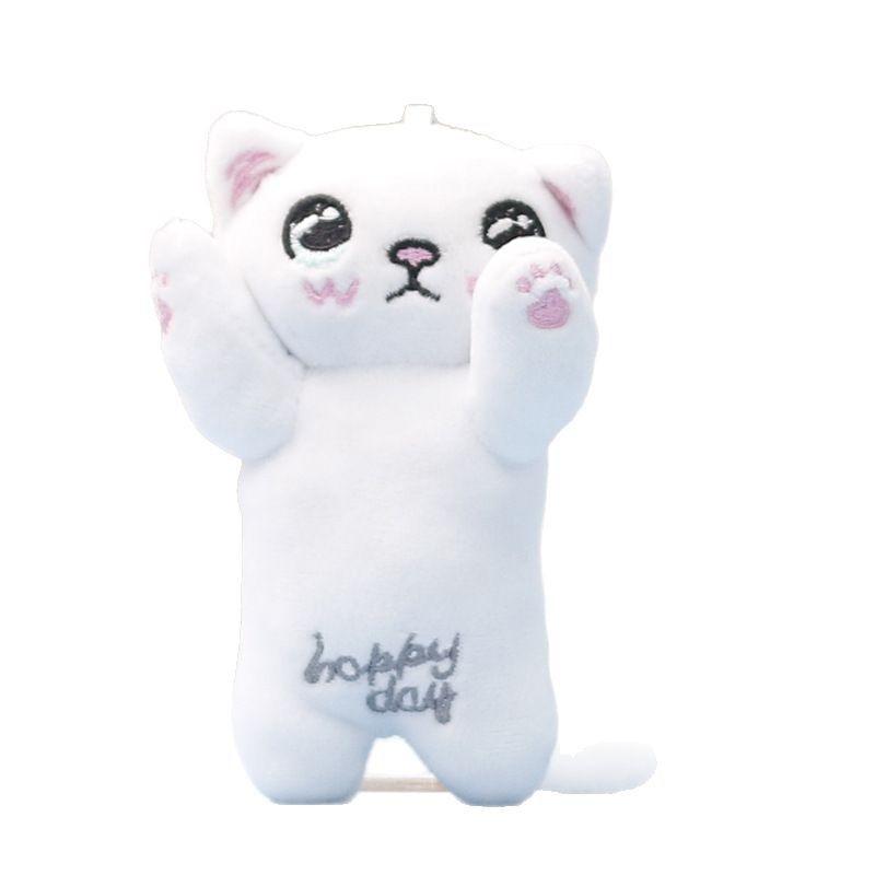 Toy Plush Cat Dog Plush Keychains Pp Cotton Stuffed Plush Toy Bag Hanging Doll
