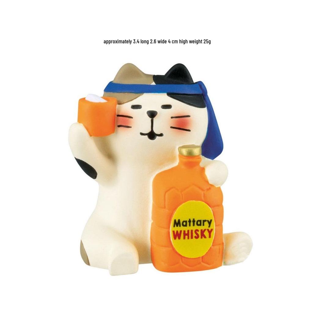Piano Cat Resin Ornament Blind Box – Trendy Bartender Miniature Decoration & DIY Craft
