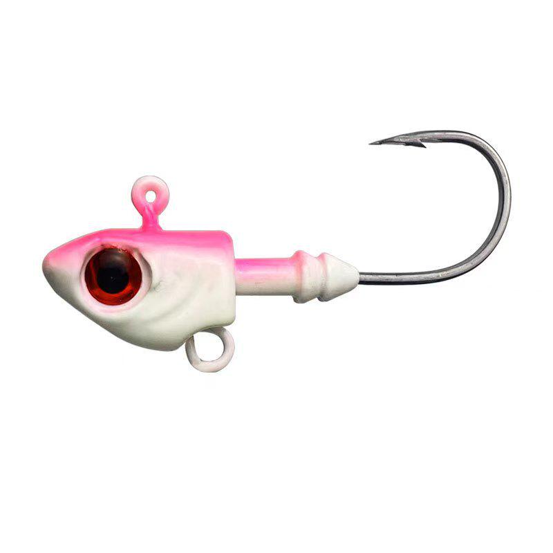 Luminous Fish-Shaped Jig Head with Spinner Blade 3.5-33g, Blood Groove Hook for Bass & Perch, Multi-Layer Soft Bionic Bait